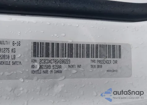 2016 Dodge Charger R/T from USA, damaged, VIN 2C3CDXCT8GH286223